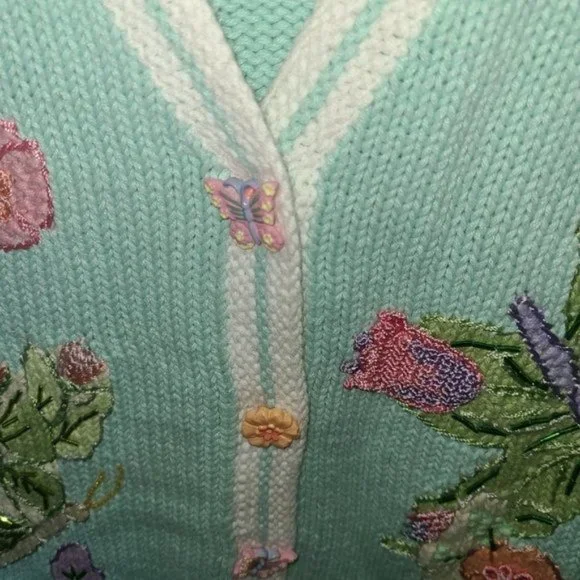 Storybook Knits Floral Cardigan Butterfly L - Picture 7 of 12